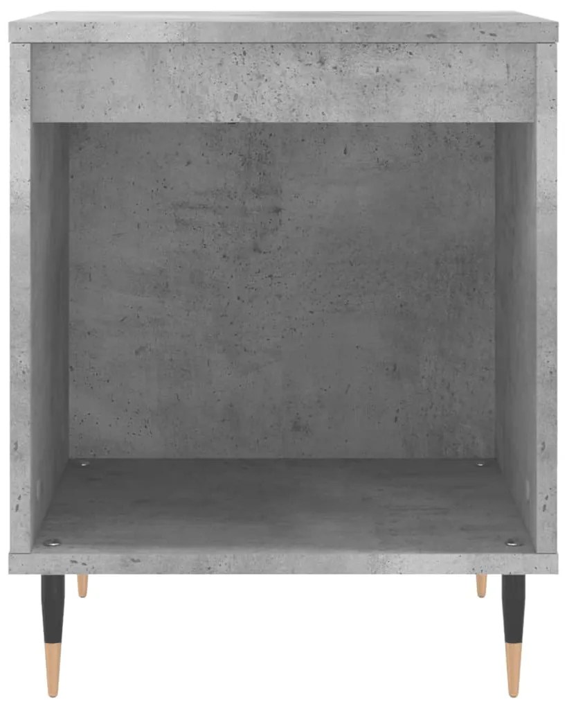 vidaXL Κομοδίνα 2 τεμ. Γκρι Σκυροδέματος 40x35x50 εκ. Επεξεργ. Ξύλο