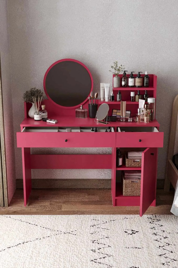 Make-Up Table Harmony 2 Round - Raspberry Raspberry