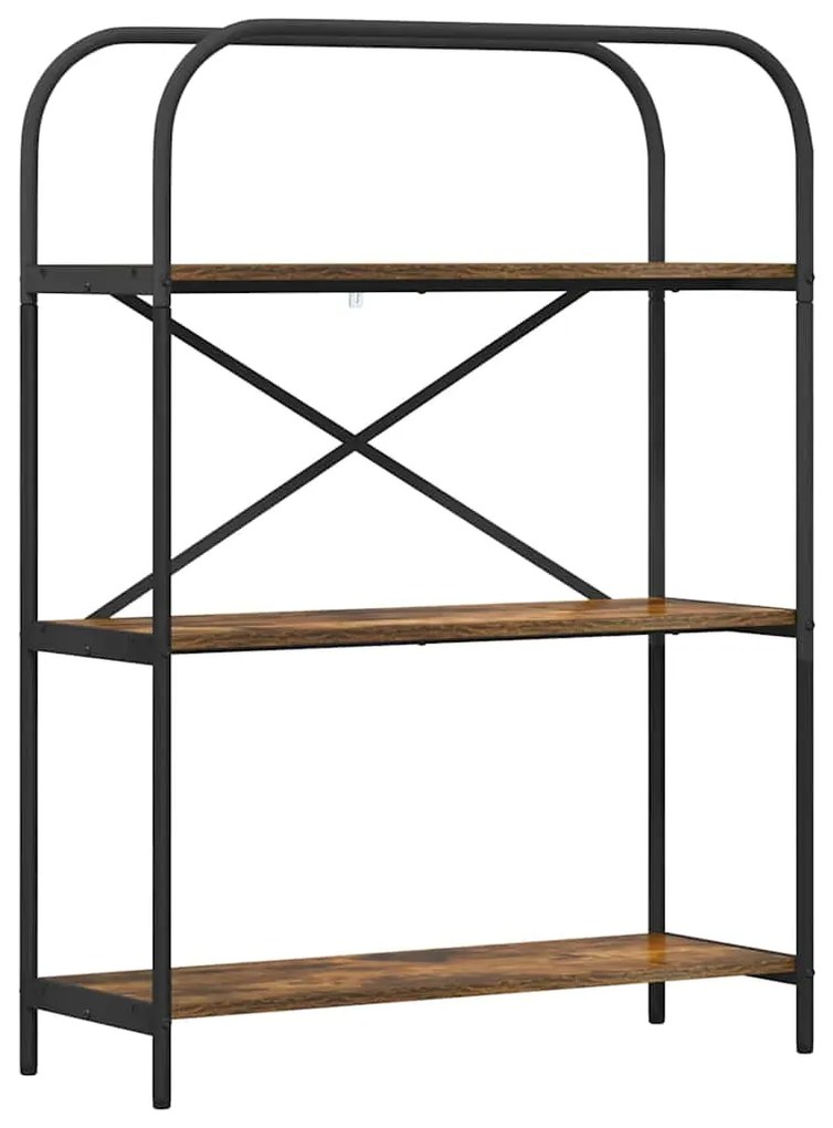 vidaXL Ράφι Βιβλίων Καπνιστό Δρύς 80 x 30 x 109 εκ Επεξεργασμένο ξύλο