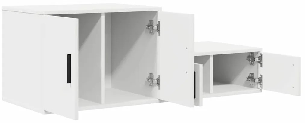 vidaXL Ντουλάπι αποθήκευσης Λευκό 127 x 41 x 40 εκ Επεξεργασμένο ξύλο