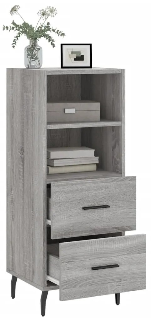 vidaXL Ντουλάπι Γκρι Sonoma 34,5x34x90 εκ. από Επεξεργασμένο Ξύλο