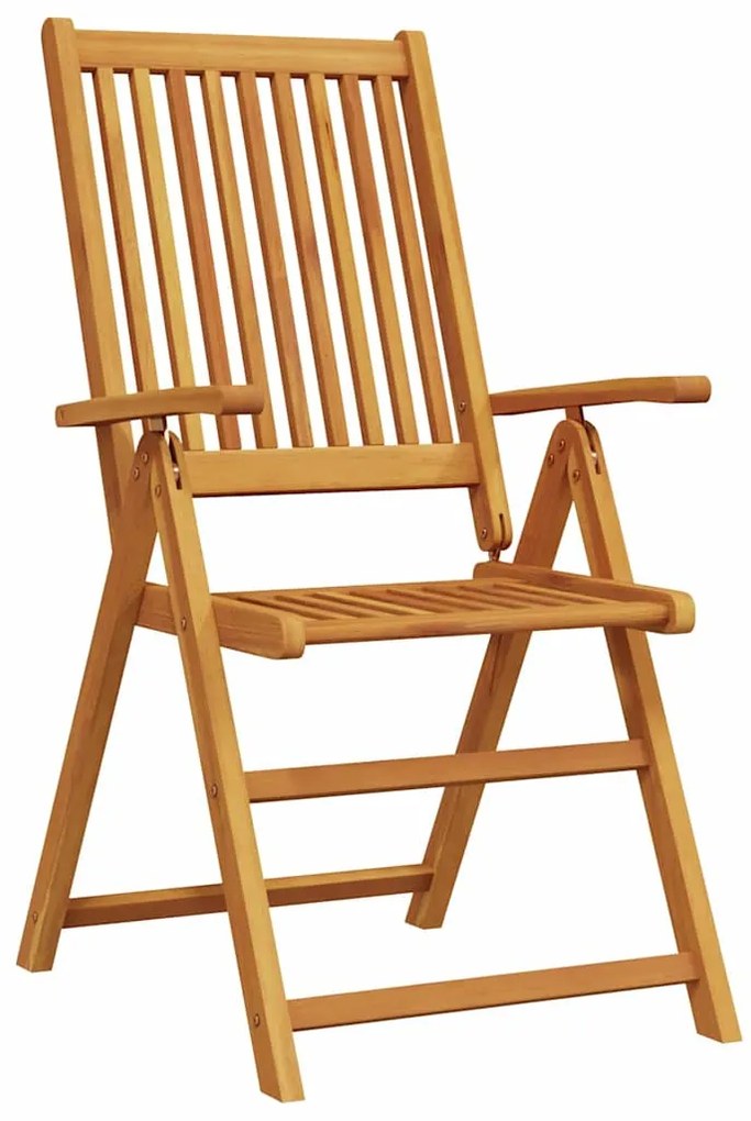 vidaXL Σέτ φαγητού για κήπο Πτυσσόμενος 7 pcs Καφέ Μασίφ ξύλο ακακίας