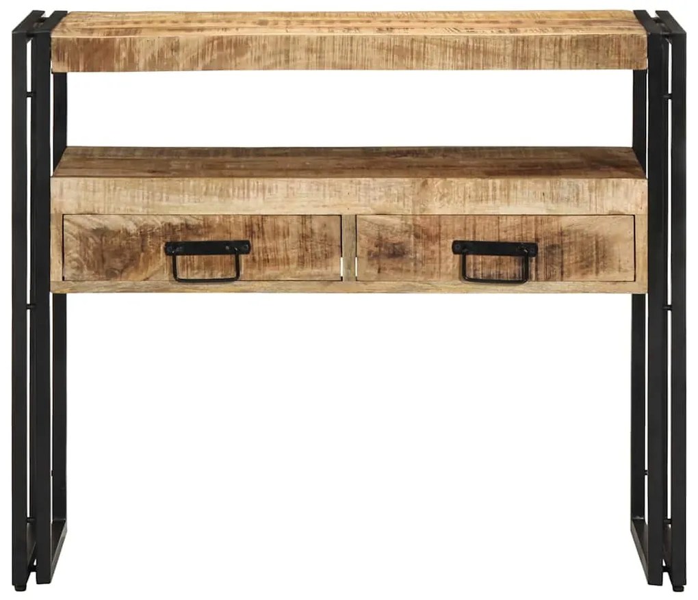 vidaXL Τραπέζι κονσόλας Καφέ 90 x 33 x 75 εκ Στερεό ξύλο μάνγκο