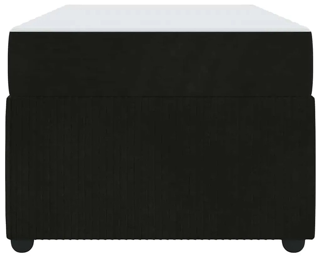 vidaXL Σκελετός κρεβατιού με στρώμα Μαύρο 80 x 200 cm Βελούδο
