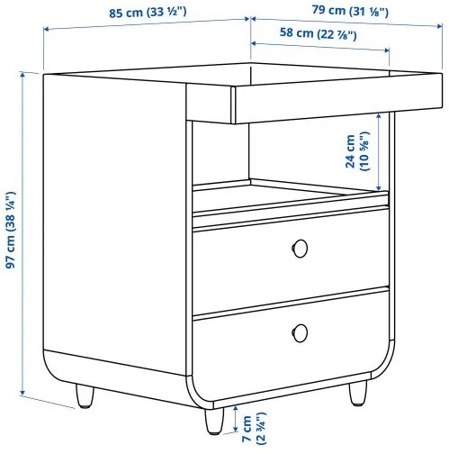 MYLLRA αλλαξιέρα με συρτάρια 405.957.44