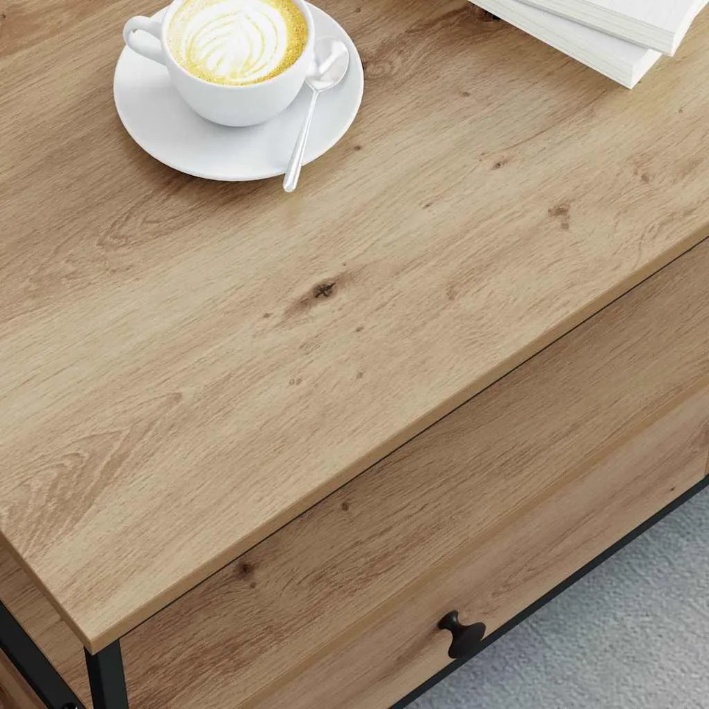 vidaXL Τραπεζάκι σαλονιού with Drawer artisan δρυς 100 x 51 x 45 cm