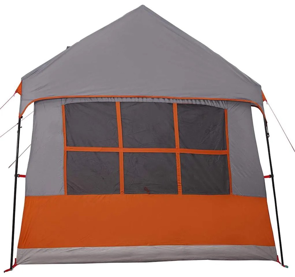 vidaXL Οικογενειακή Σκηνή Γκρι και Πορτοκαλί 622 x 295 x 238 εκ.