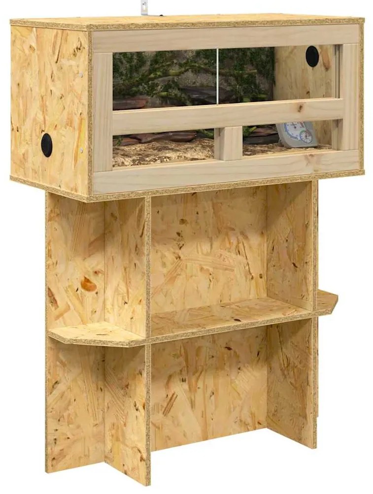 vidaXL Βάση Terrarium με ράφι Καφέ 60 x 30 x 50 εκ. OSB