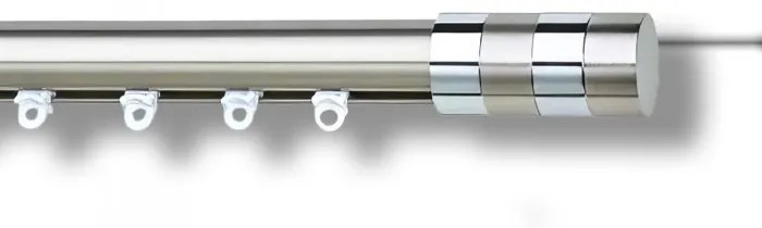 Μεταλλικός Σιδηρόδρομος Οροφής μονός Anartisi Aluminium Rail Collection ILIOS VICTORIA Ø25 σε χρώμα INOX POLISHED (ΙΝΟΞ ΓΥΑΛΙΣΤΕΡΟ) 360 εκ