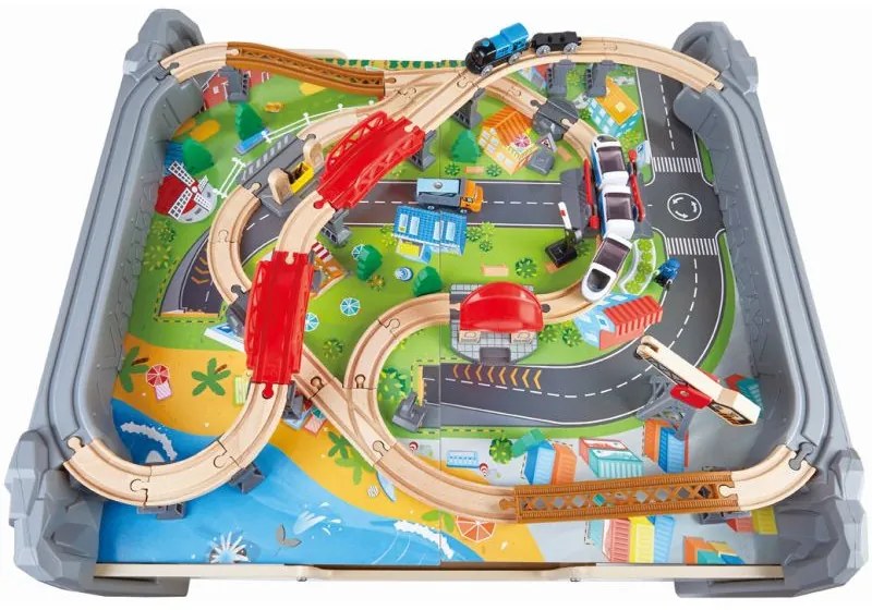 Μεγάλος Σιδηρόδρομος-70Τεμ. Railway Train &amp; Table Set Hape