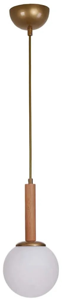Φωτιστικό Οροφής 534LUN6217 Φ15x80cm 1xE27 40W Oak-White Opviq