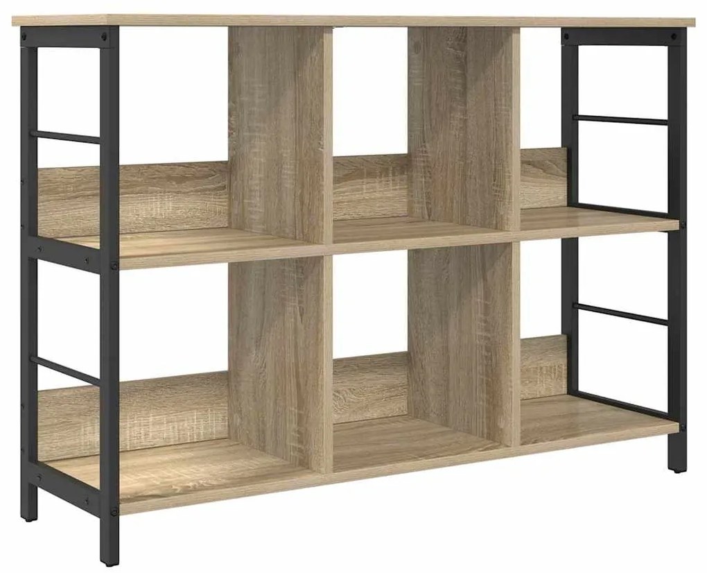 vidaXL Ράφι Βιβλίων Δρύς Sonoma 102 x 32 x 72,5 εκ. Επεξεργασμένο ξύλο