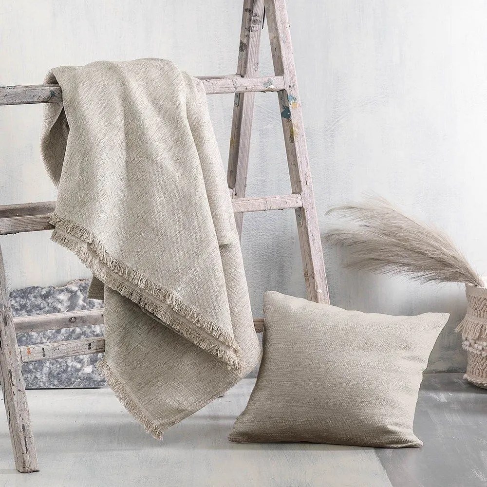 Ριχτάρι Essie Beige Ρυθμός Τριθέσιο 180x280cm Chenille,Βαμβάκι,Polyester