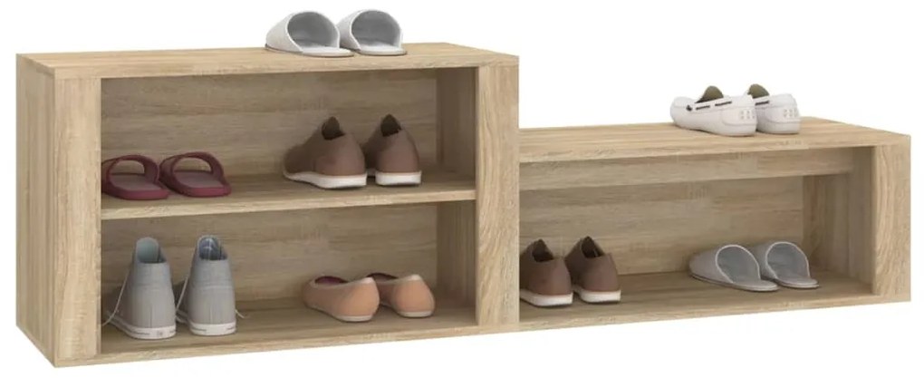 vidaXL Παπουτσοθήκη Sonoma Δρυς 150x35x45 εκ. από Επεξεργασμένο Ξύλο