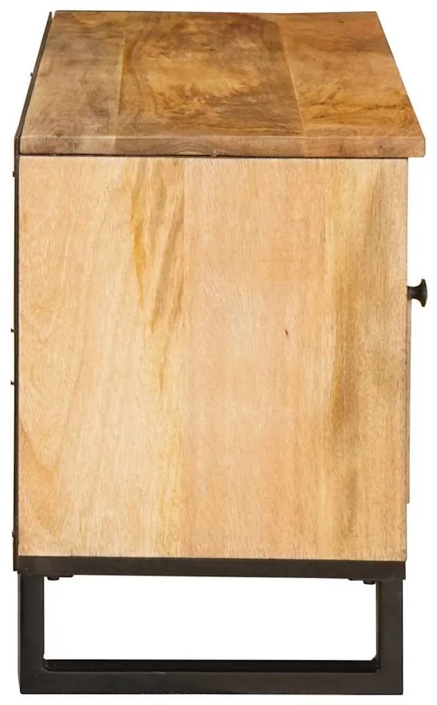 vidaXL Ντουλάπι TV με ράφι Καφέ 100 x 33,5 x 46 εκ Στερεό ξύλο μάνγκο