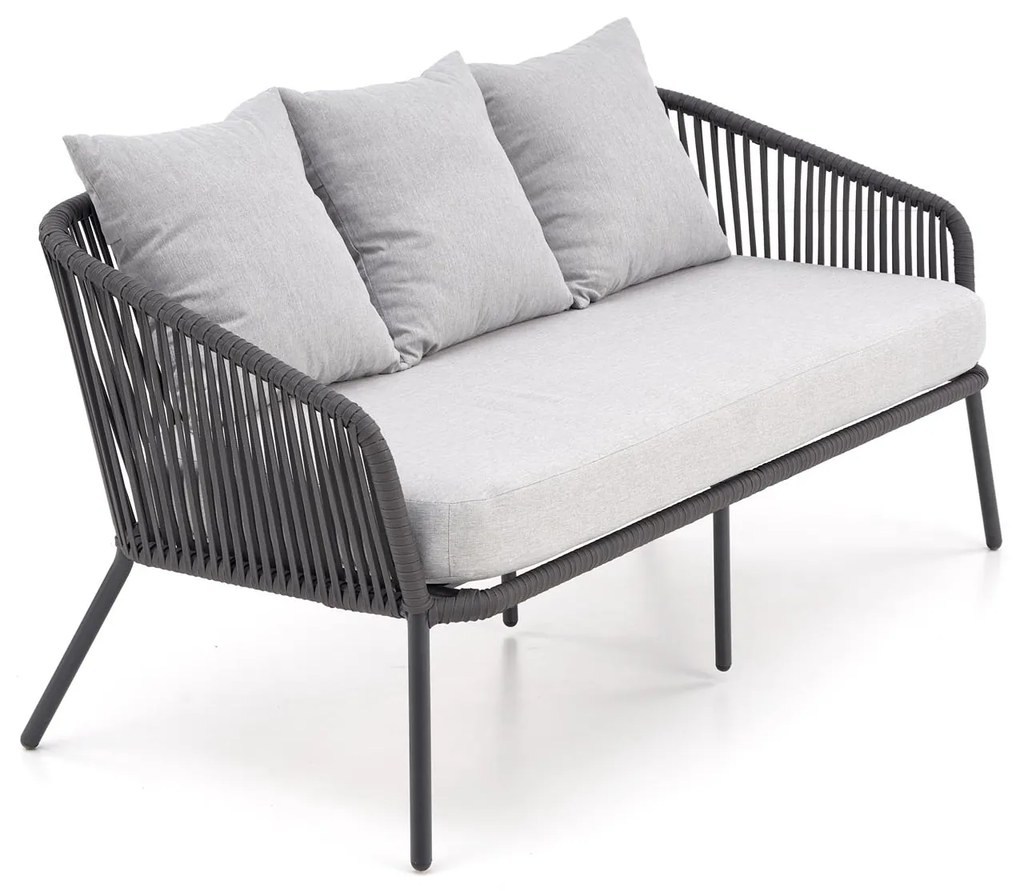 ROCCA, garden set ( sofa + chair 2x + c. table ), l.grey / d.grey DIOMMI V-CH-ROCCA-ZESTAW