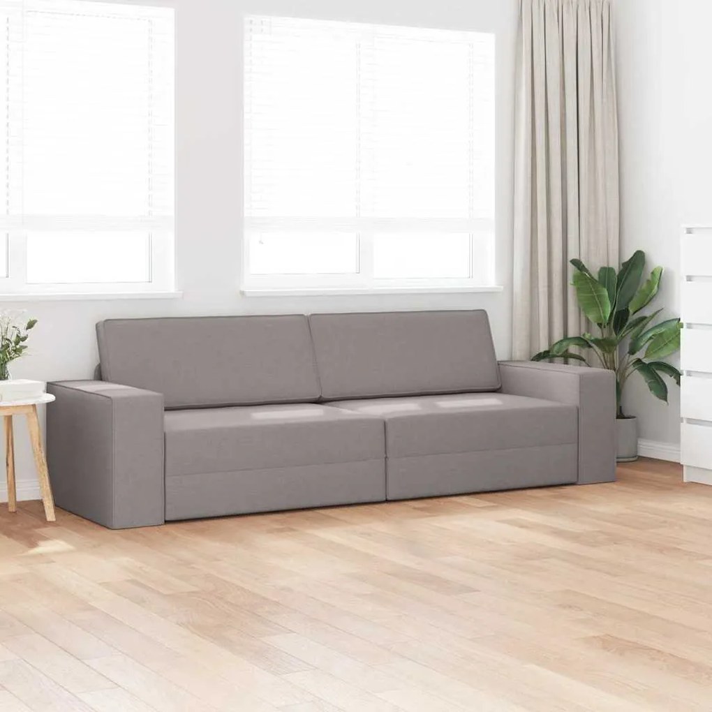 vidaXL Καναπέ-Κρεβάτι Taupe 245 x 78 x 77 εκ. ύφασμα