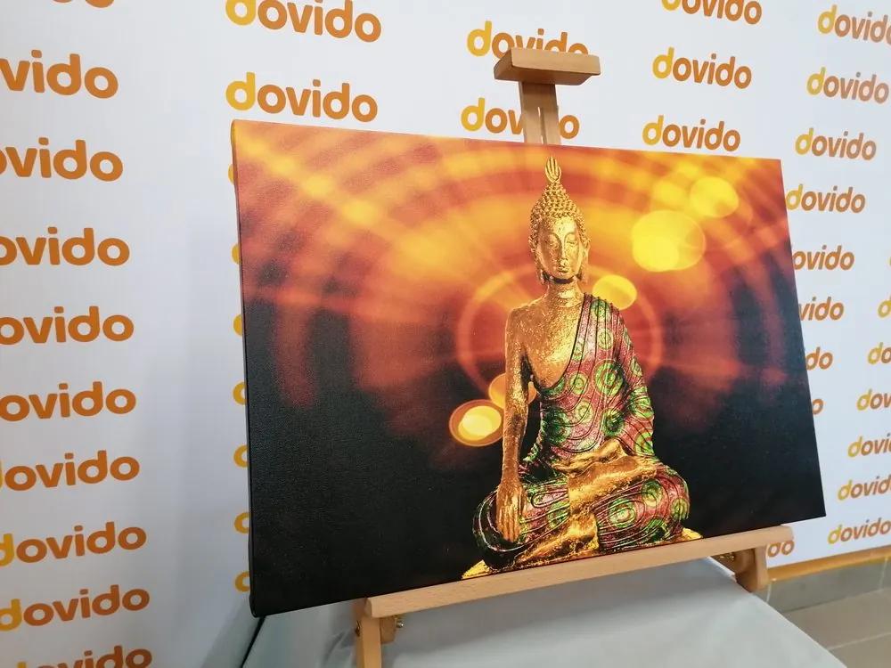 Εικόνα του αγάλματος του Βούδα με αφηρημένο φόντο - 120x80