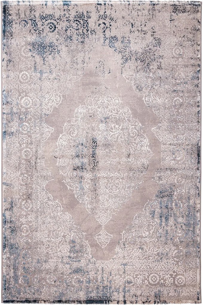 Χαλί Gossip 6185 A Blue-Beige Βιοκαρπέτ 67Χ140cm