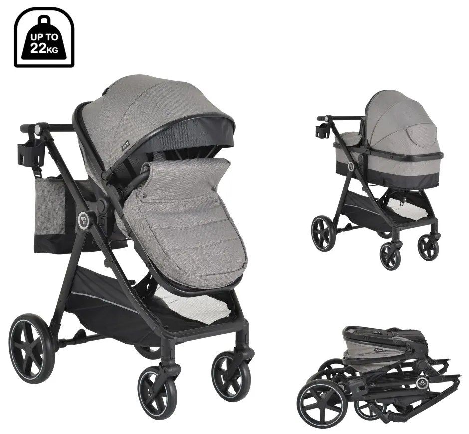 MONI ΚΑΡΟΤΣΙ ΜΕΤΑΤΡΕΠΟΜΕΝΟ ΣΕ ΚΑΛΑΘΟΥΝΑ 2 ΣΕ 1 TOKYO GREY 3800146236182