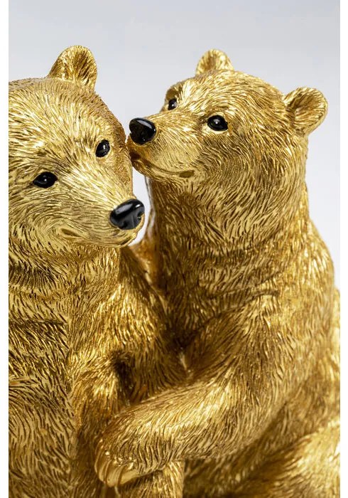 Διακοσμητικό Cuddly Bears Χρυσό 16,5x11x16 εκ