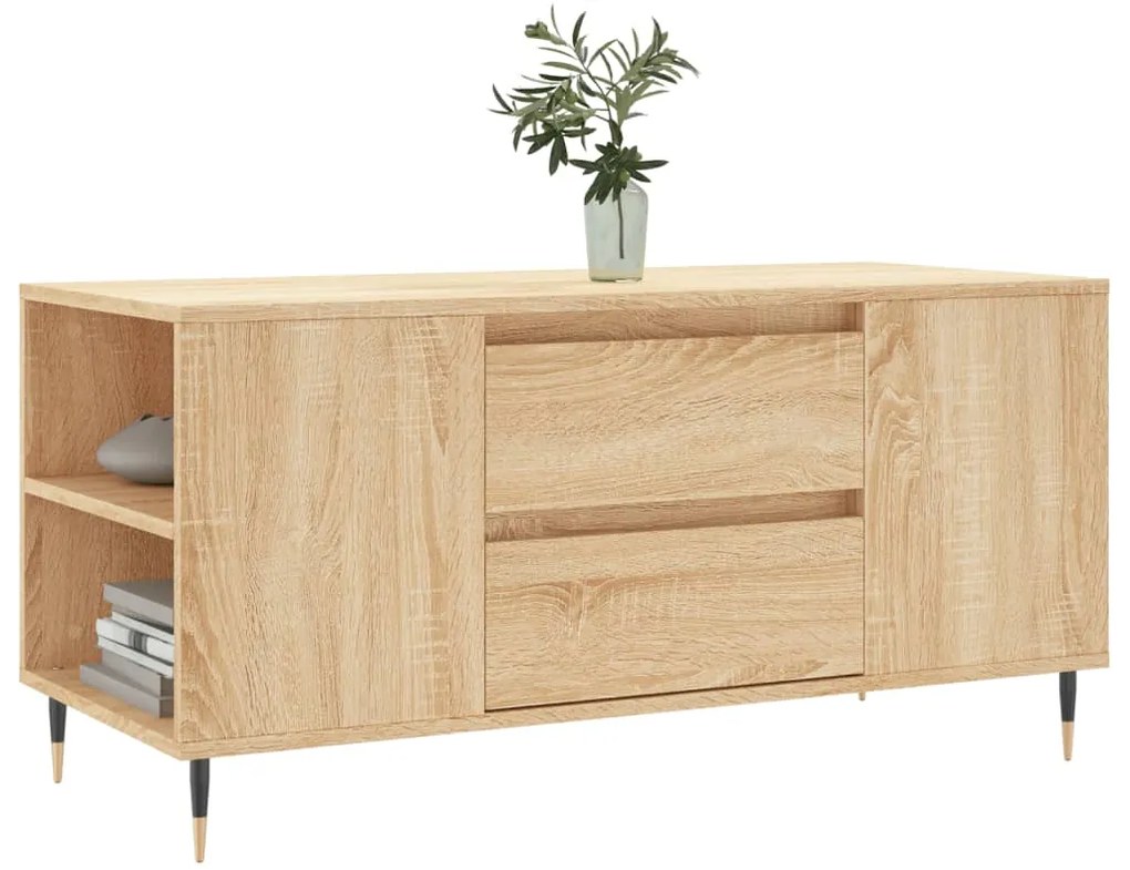 vidaXL Τραπεζάκι Σαλονιού Sonoma Δρυς 102x44,5x50 εκ. Επεξεργ. Ξύλο