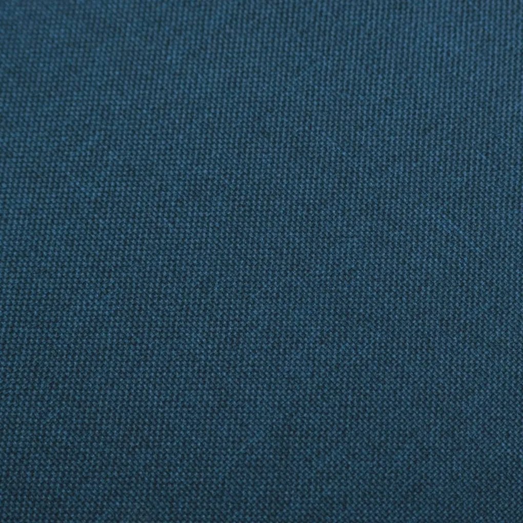 vidaXL Σκαμπό Μπαρ 2 τεμ. Μπλε Υφασμάτινα