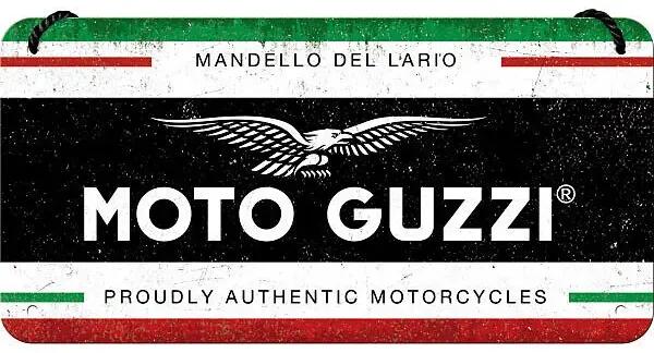 Μεταλλική πινακίδα Moto Guzzi Italian, (20 x 10 cm)