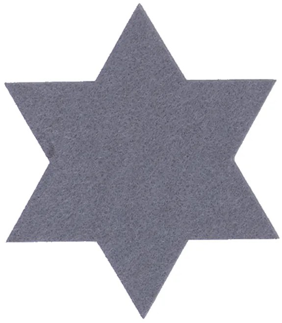 Σετ Χριστουγεννιάτικα Σουπλά Felt Star Grey 2x(50x50) - Nef-Nef Homeware