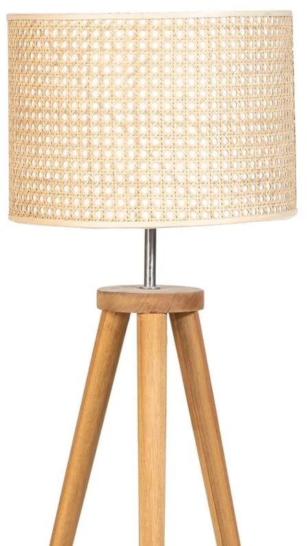 Table Lamp S Line σετ με καπέλο μπαμπού S1319-00N3