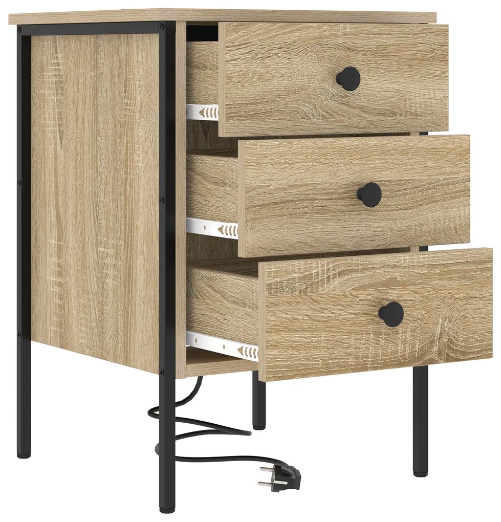 vidaXL Κομοδίνο Sonoma Δρυς 42 x 41 x 61 εκ Επεξεργασμένο ξύλο