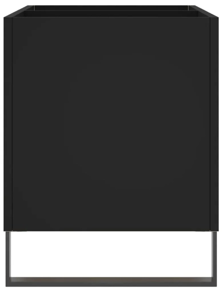 vidaXL Δισκοθήκη Μαύρη 74,5 x 38 x 48 εκ. από Επεξεργασμένο Ξύλο