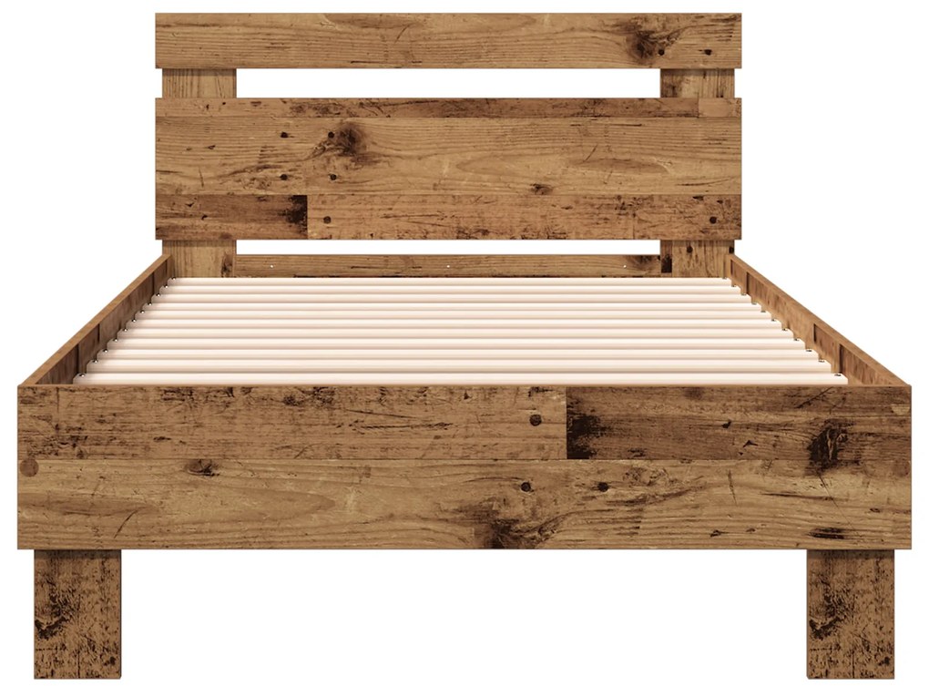 vidaXL Κρεβάτι από Παλιό Ξύλο 90x190 cm - Φτιαγμένο από Μηχανικά Ξύλα