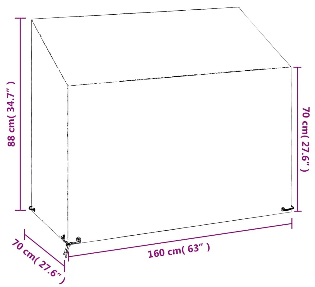 ΚΑΛΥΜΜΑ ΠΑΓΚΑΚΙΟΥ ΜΕ 8 ΚΡΙΚΟΥΣ 160X70X70/88 ΕΚ. ΠΟΛΥΑΙΘΥΛΕΝΙΟ 319339