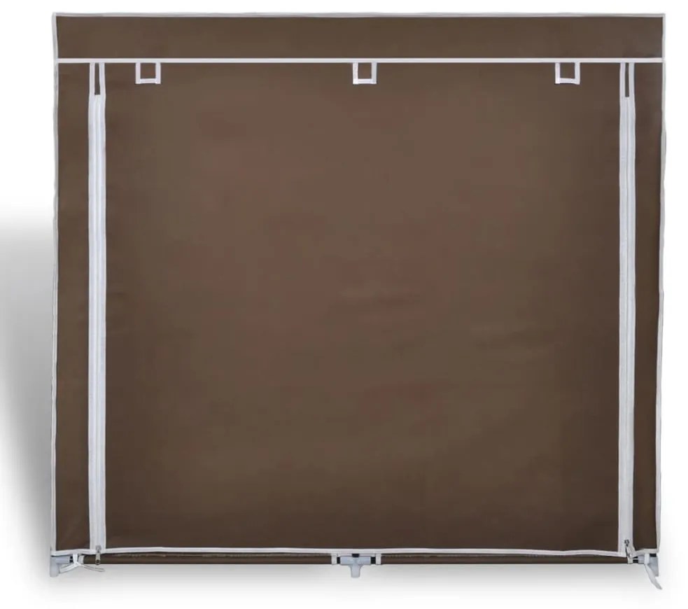 vidaXL Παπουτσοθήκη με Κάλυμμα Καφέ 115 x 28 x 110 εκ. Υφασμάτινη