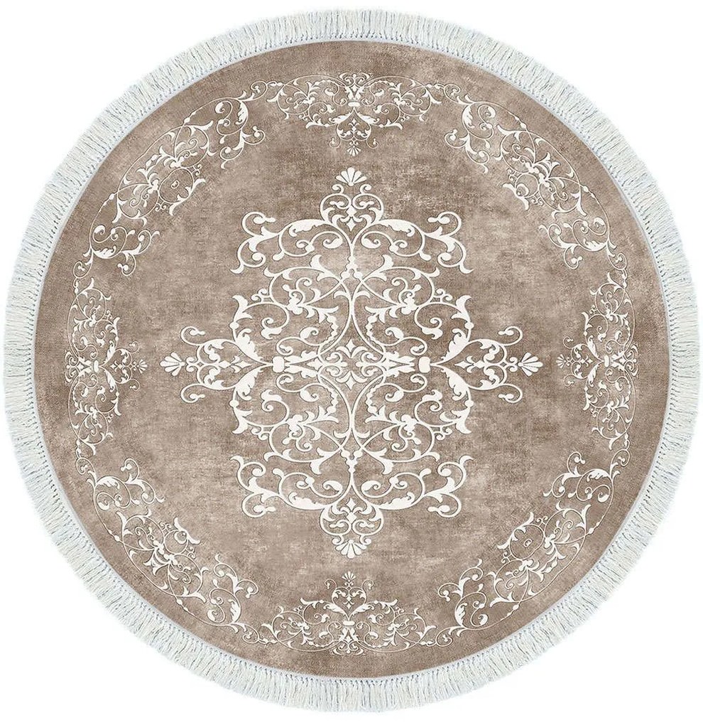 Χαλί ALN400616BJ18 Beige-White Conceptum Hypnose 180X180cm Round