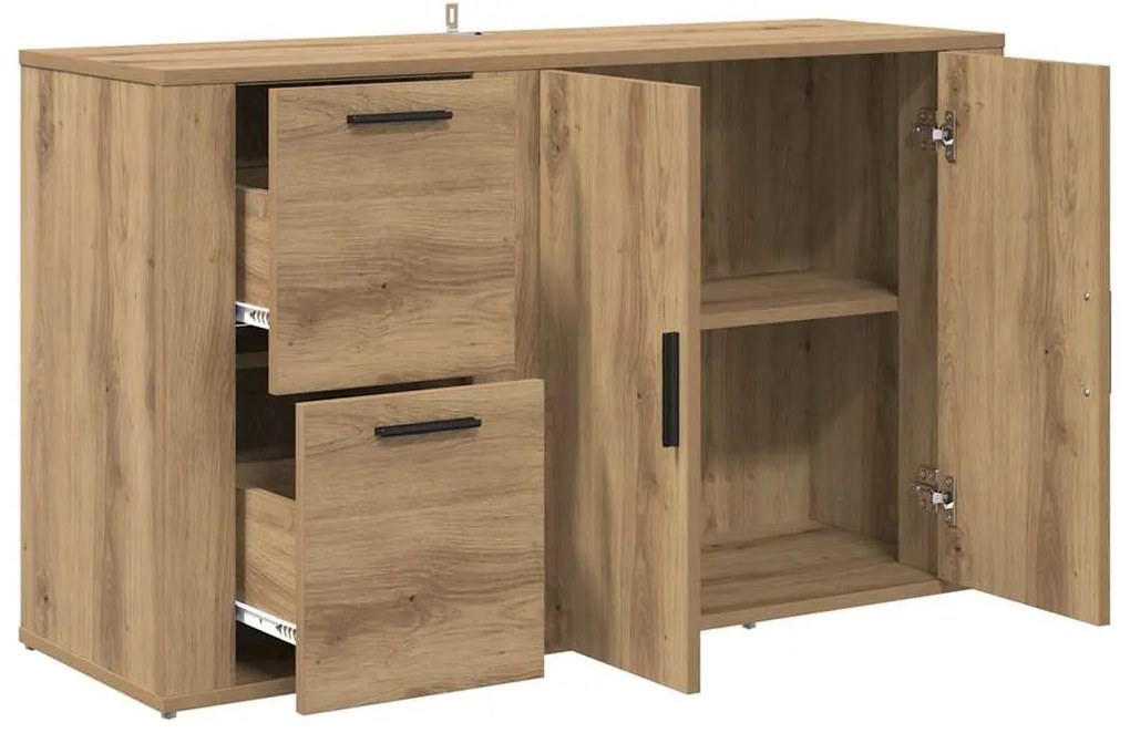 vidaXL με συρτάρι artisan δρυς 100 x 33 x 59.5 εκ Επεξεργασμένο ξύλο