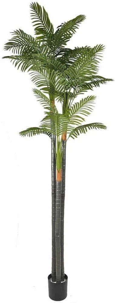 Τεχνητό Δέντρο Φοίνικας Arborea Με Τριπλό Κορμό 5411-6 280cm Green Supergreens Πολυαιθυλένιο,Ύφασμα