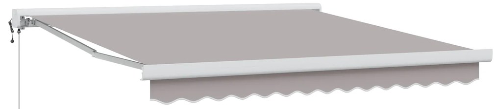 vidaXL Αυτόματη Αναδιπλούμενη Τέντα Γκρίζα 350x250 εκ.