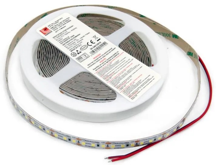 Adeleq Ταινία Λευκή Αυτοκόλλητη LED 5m 12VDC 2835 14.4W Και 138LED Ανά Μέτρο IP54 Ψυχρό 6500K 30-34012910