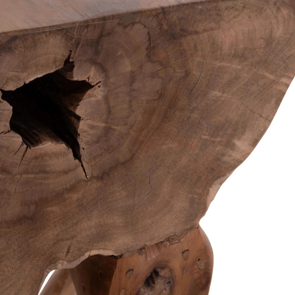 Κονσόλα GRIMAL Ξύλο Teak (Ρίζα) Φυσικό 125x46x80Υ εκ. 125x46x80 εκ.