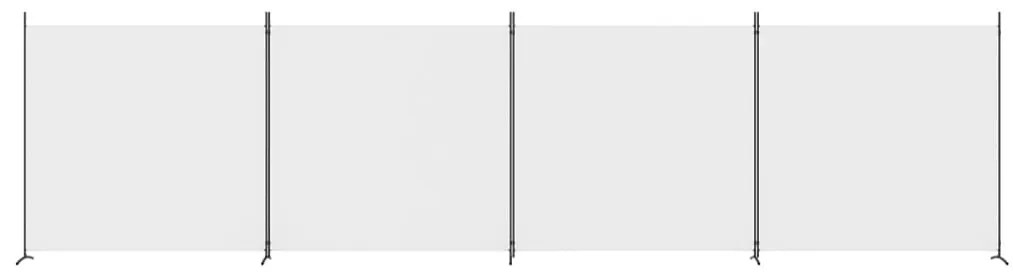 Διαχωριστικό Δωματίου με 4 Πάνελ Λευκό 698x180 εκ. από Ύφασμα - Λευκό