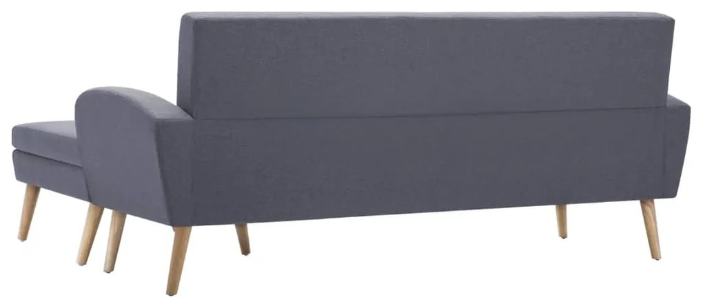 vidaXL Καναπές Γωνιακός Ανοιχτό Γκρι 186 x 136 x 79 εκ. Υφασμάτινος