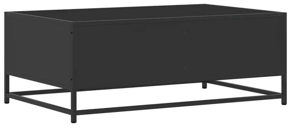 vidaXL Τραπεζάκι Σαλονιού Μαύρο 90x57x35 εκ. Επεξ. Ξύλο &amp; Μέταλλο