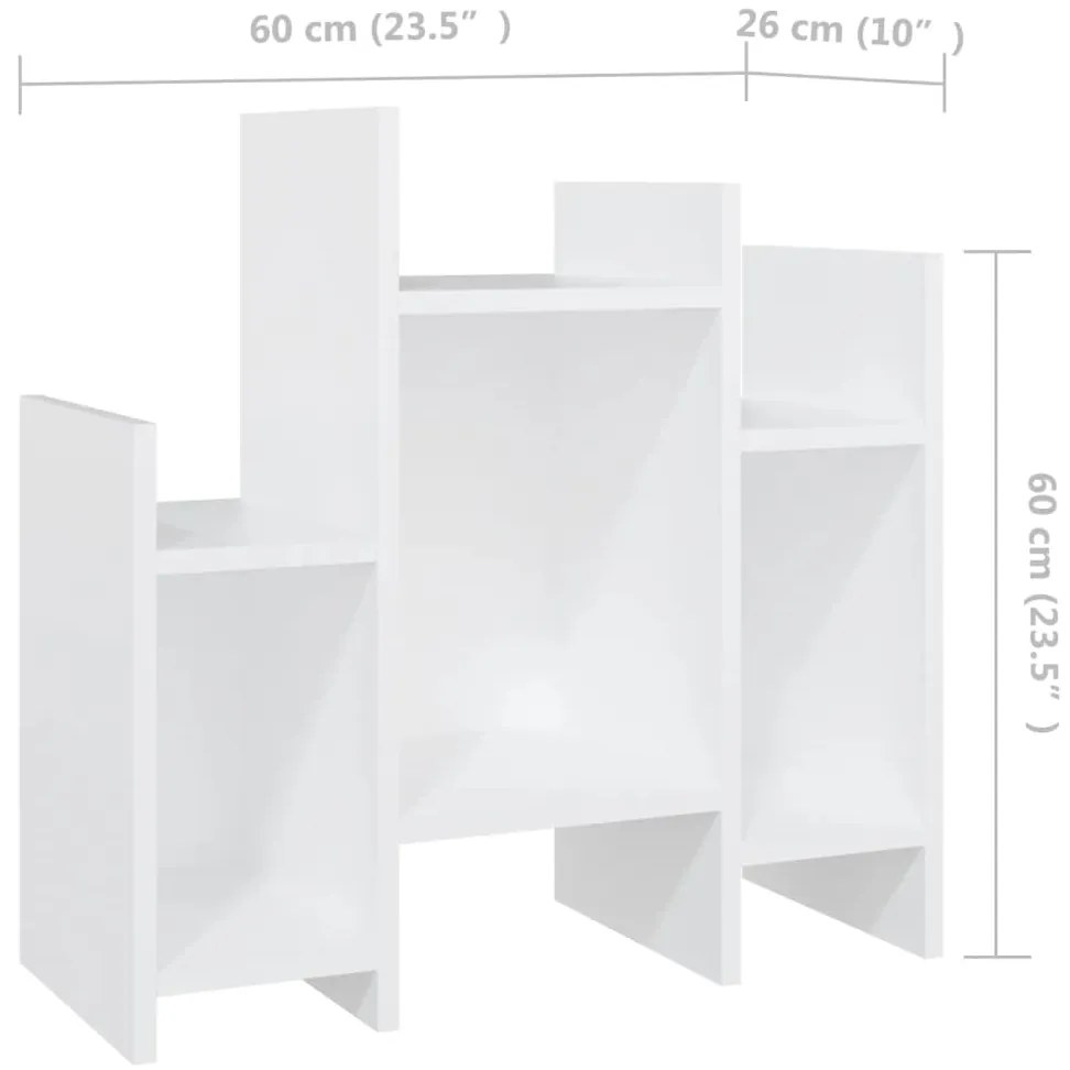 vidaXL Βοηθητικό Ντουλάπι Λευκό 60 x 26 x 60 εκ. από Επεξ. Ξύλο