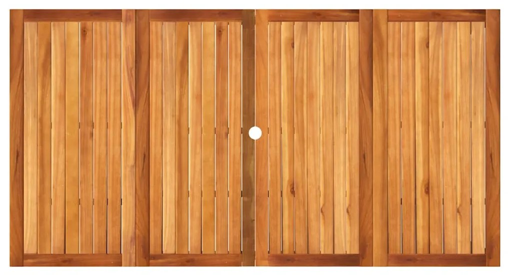 vidaXL Τραπέζι Κήπου Μπεζ 180x90x75 εκ. Συνθετικό Ρατάν / Ξύλο Ακακίας