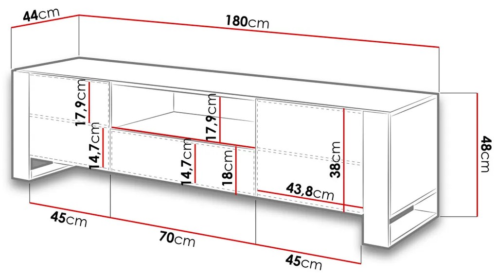 Έπιπλο τηλεόρασης Wood