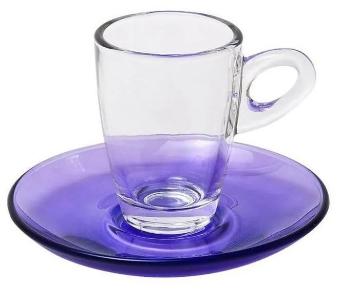 Φλυτζάνια Εσπρέσσο STE118400P (Σετ 6τμχ) Μωβ Espiel Glass