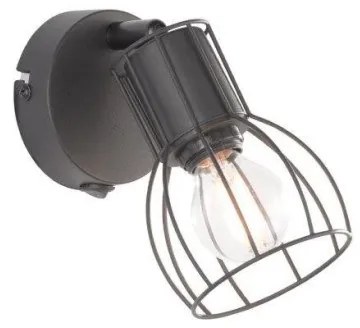 Απλίκα Σποτ Φωτιστικό Τοίχου Kafes Μαύρο 30074 Fischer Honsel-30074-Μαύρο 30074