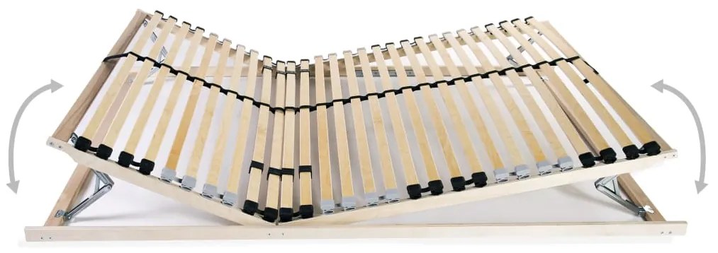 vidaXL Τελάρο Κρεβατιού με 28 Σανίδες & 7 Ζώνες 100 x 200 εκ.